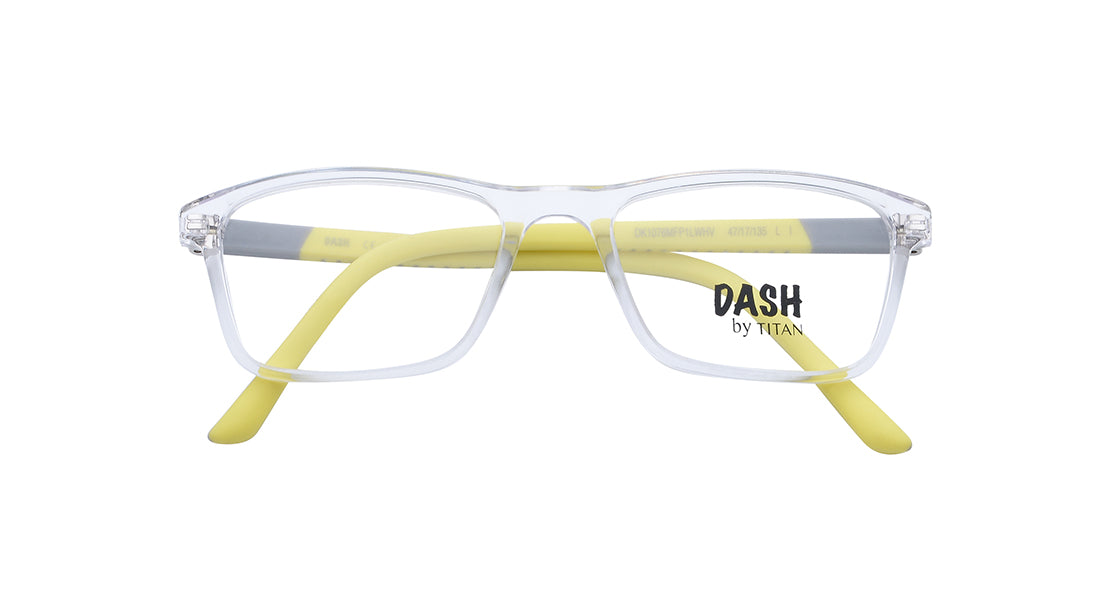 Transparent Rectangle Rimmed Eyeglasses for Kids