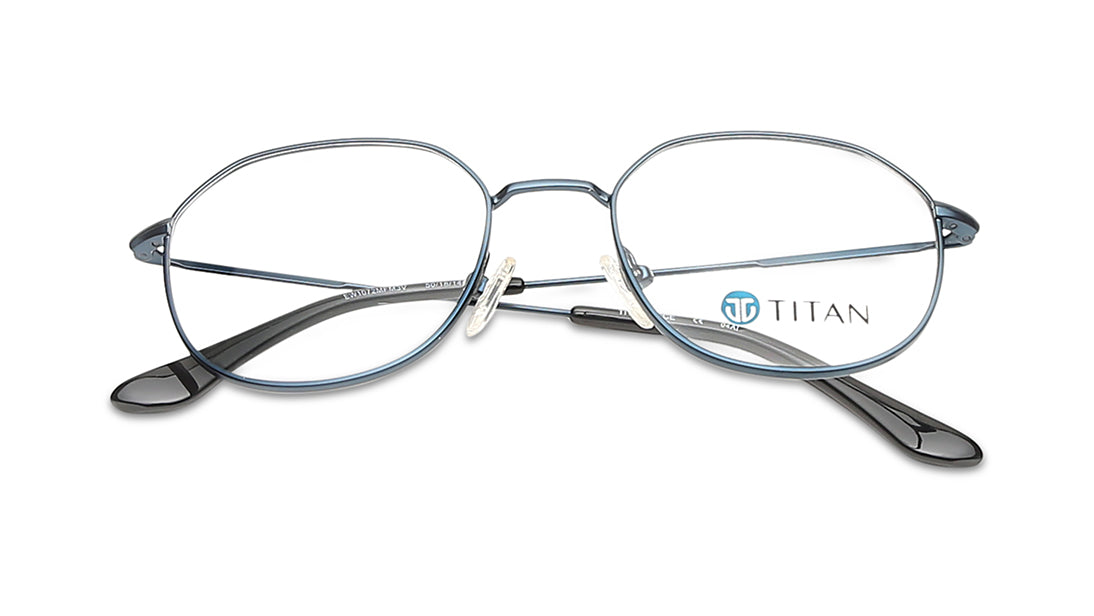 Blue Round Rimmed Eyeglasses