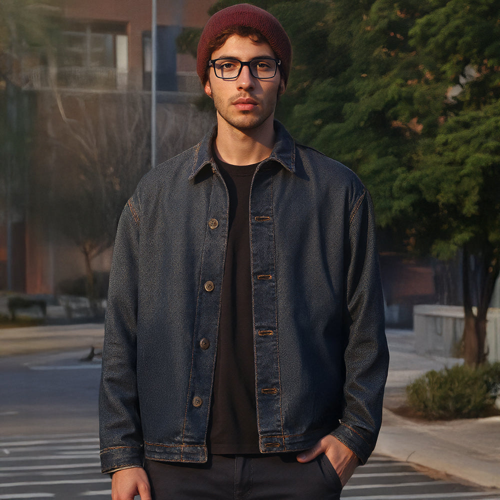 Rectangle Black Rimmed Eyeglasses for Men