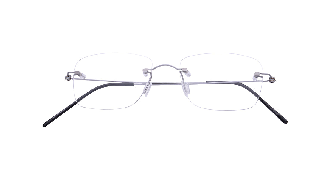 Bordeaux - Grey Rimless Eyeglasses