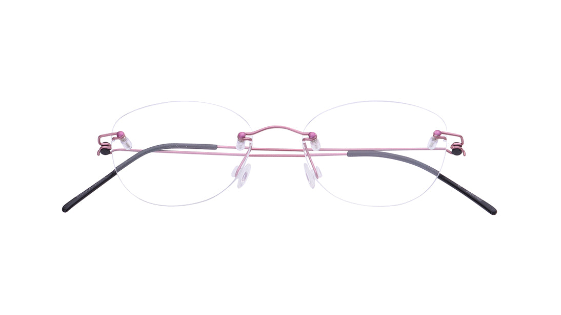 Nantes - Pink Rimless Eyeglasses