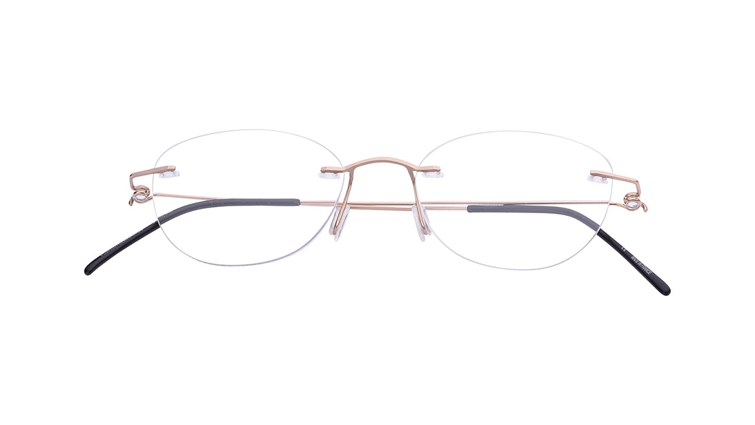 Annecy - Rose Gold Rimless Eyeglasses