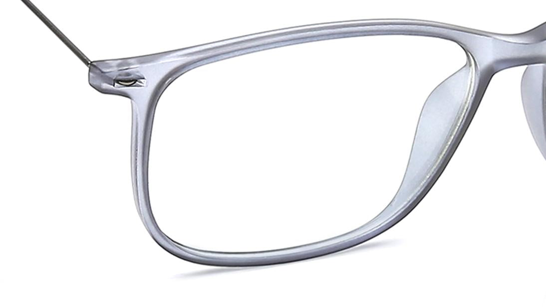 Grey Rectangle Rimmed Eyeglasses (FT1076WFC6|53)