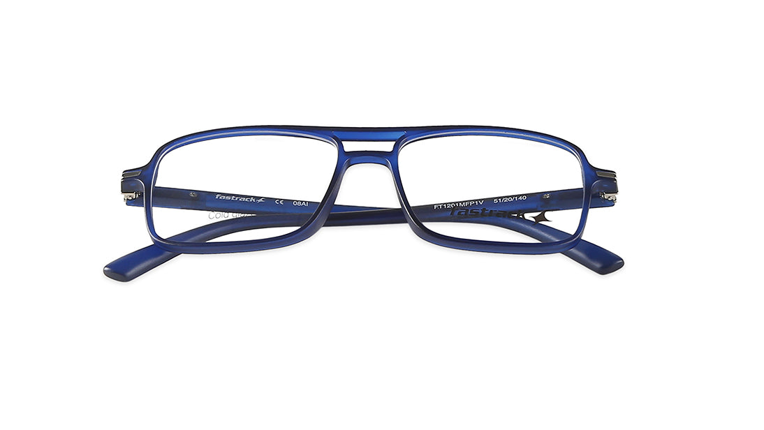 Blue Square Rimmed Eyeglasses (FT1201MFP1V|53)