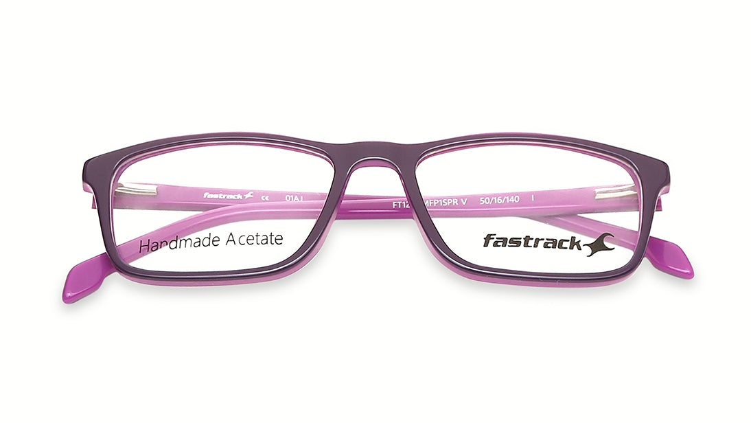 Verve Purple Rectangle Rimmed Eyeglasses (FT1209MFP1SPRV|50)