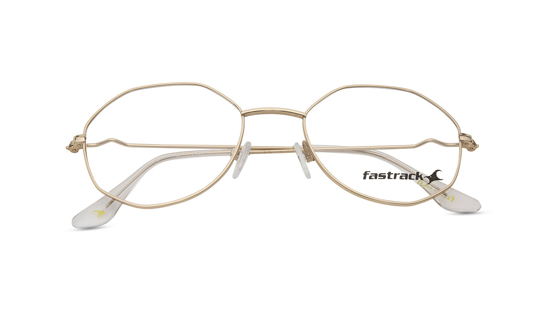 Gold Square Rimmed Eyeglasses (FT1261WFM1MGLV|54)