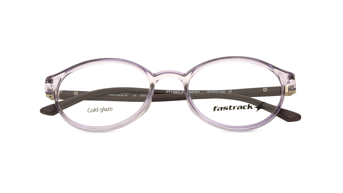 Purple Round Unisex Eyeglasses (FT1282UFP2MPRV|50)