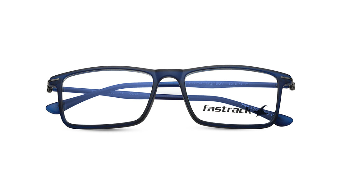 Blue Rectangle Men Eyeglasses ( FT1294MFP2MBUV|54)