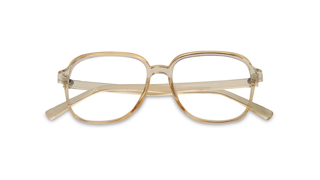 Yellow Bugeye Unisex Eyeglasses ( FT1322UFP2LYLV|54)