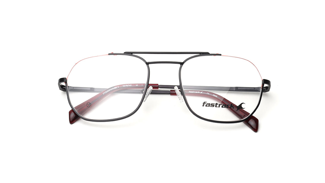 Black Semi-Rimmed Unisex Eyeglasses (FT1354MHM1MBKV|53)