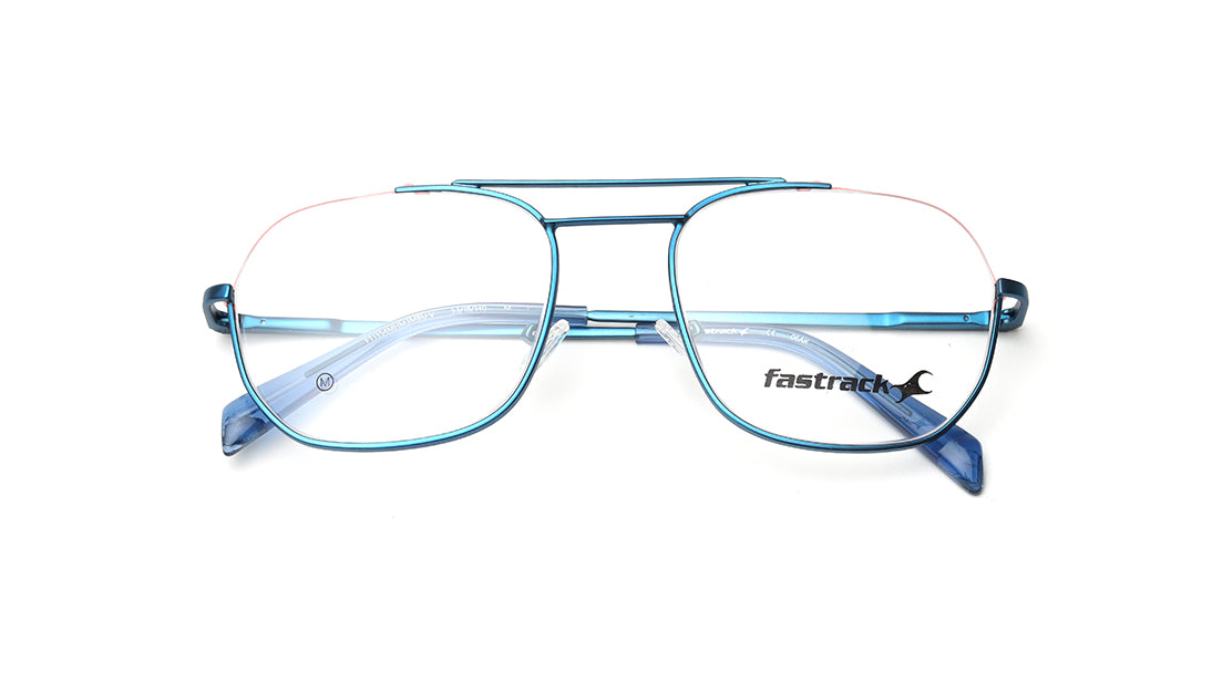 Blue Semi-Rimmed Unisex Eyeglasses (FT1354MHM3MBUV|53)