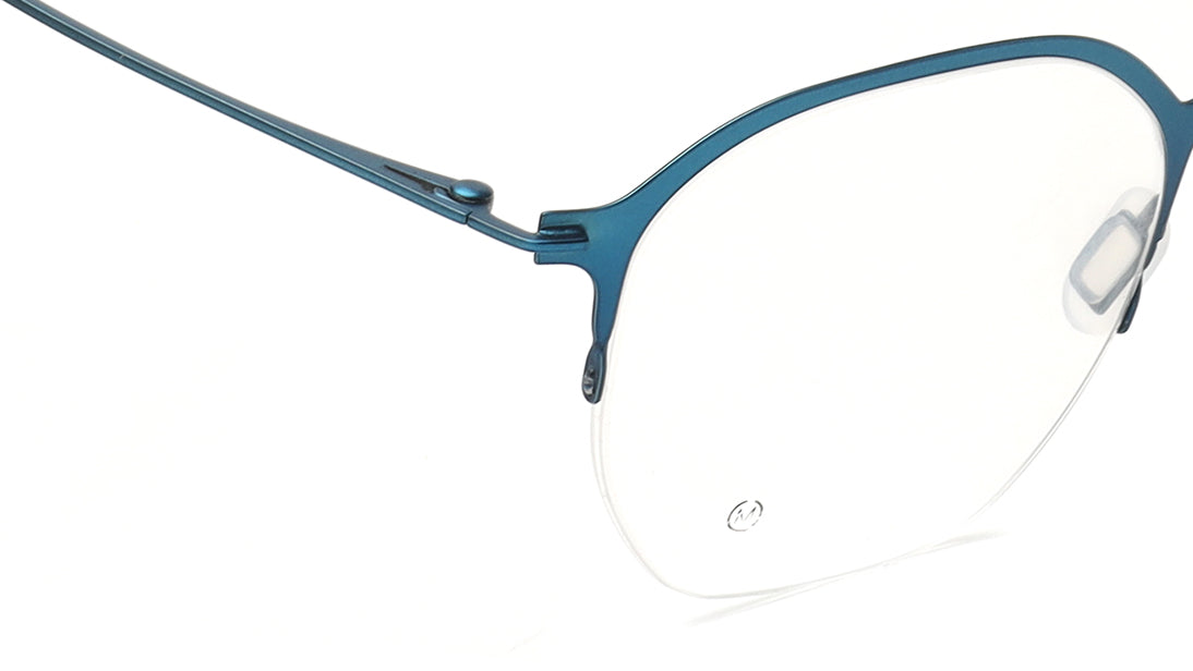 Blue Semi-Rimmed Unisex Eyeglasses (FT1358UHM2MBUV|53)