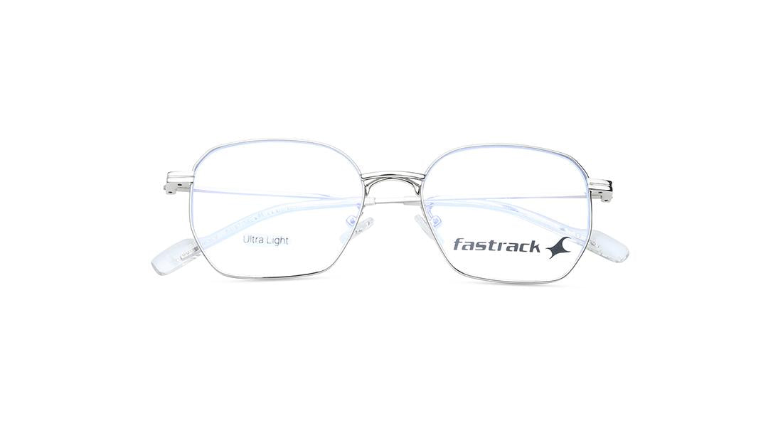 Silver Square Unisex Eyeglasses ( FT1376UFM2MSLV|53)