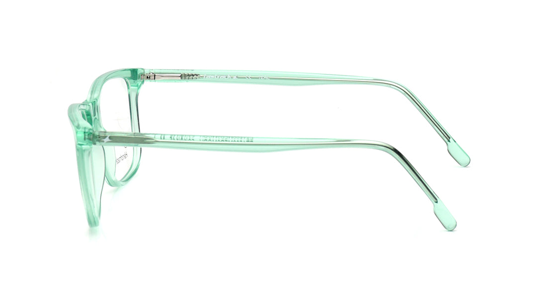 Green Square Rimmed Eyeglasses for Men