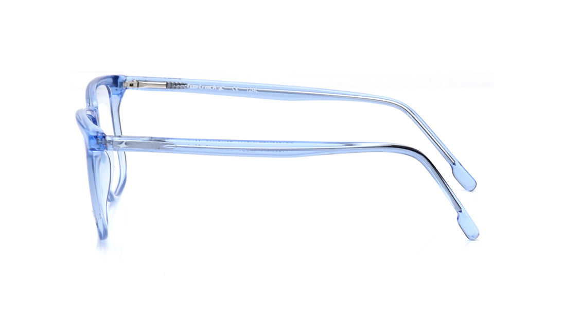 Blue Square Rimmed Eyeglasses for Men