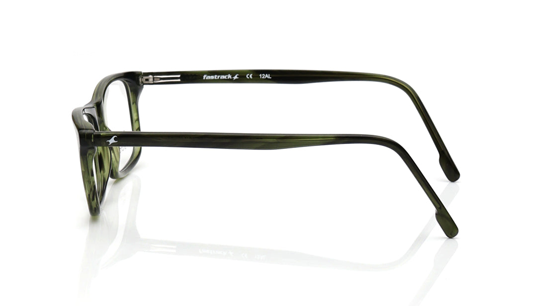 Green Rectangle Rimmed Eyeglasses for Men
