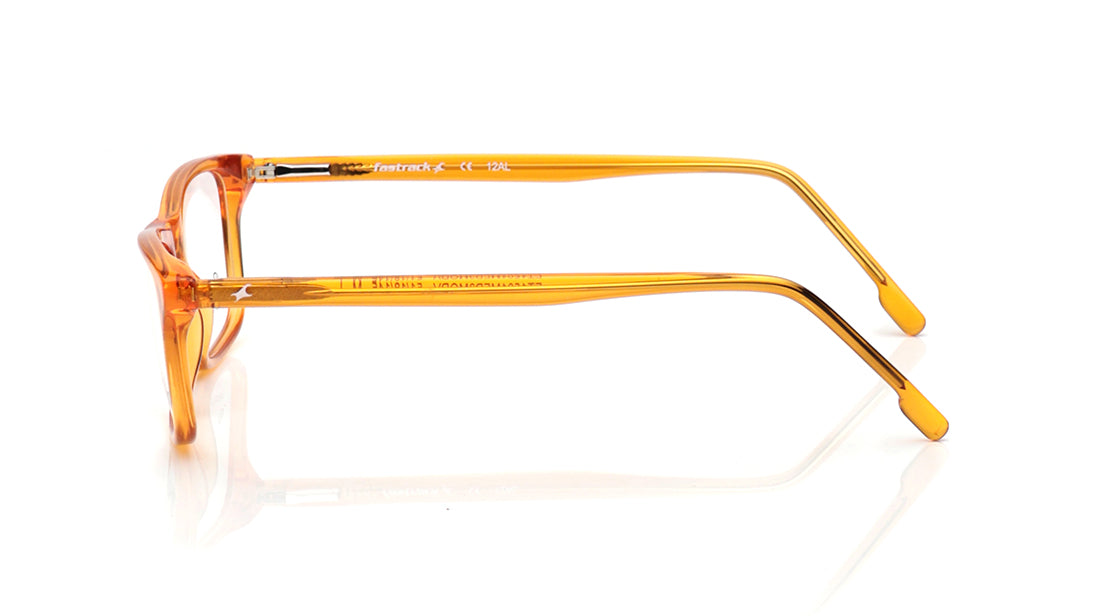 Orange Rectangle Rimmed Eyeglasses for Men