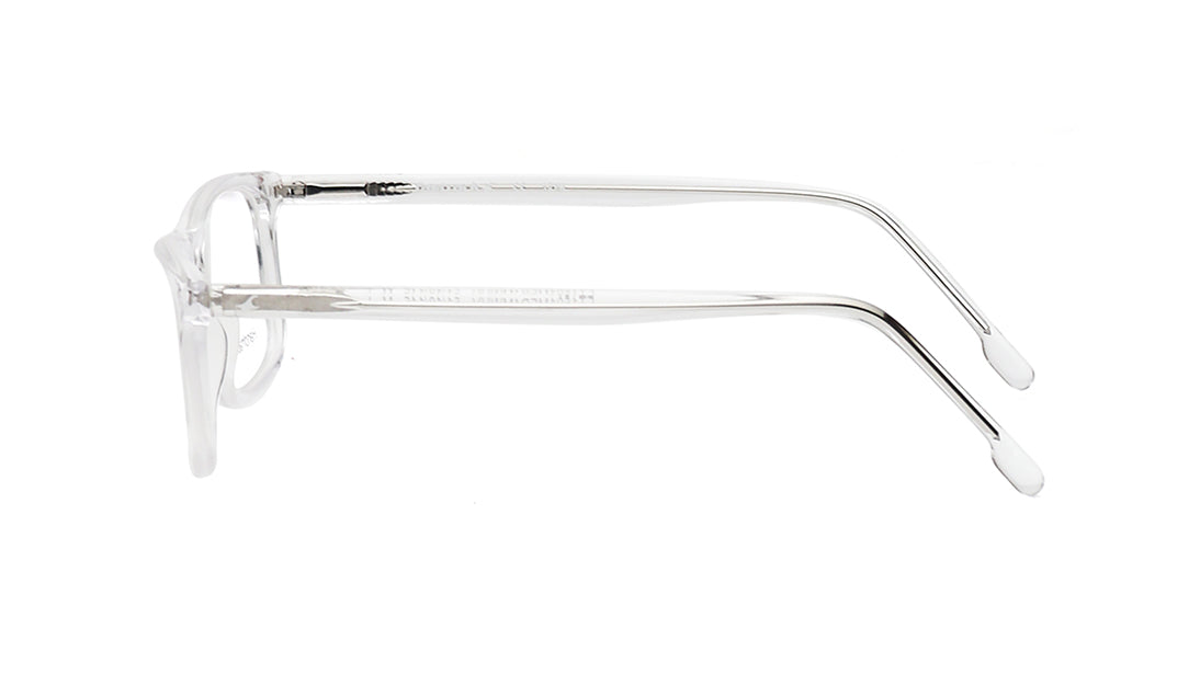 Transparent Rectangle Rimmed Eyeglasses for Men
