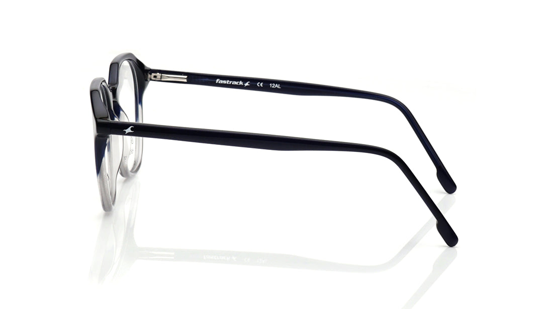Blue Geometric Rimmed Eyeglasses for Men