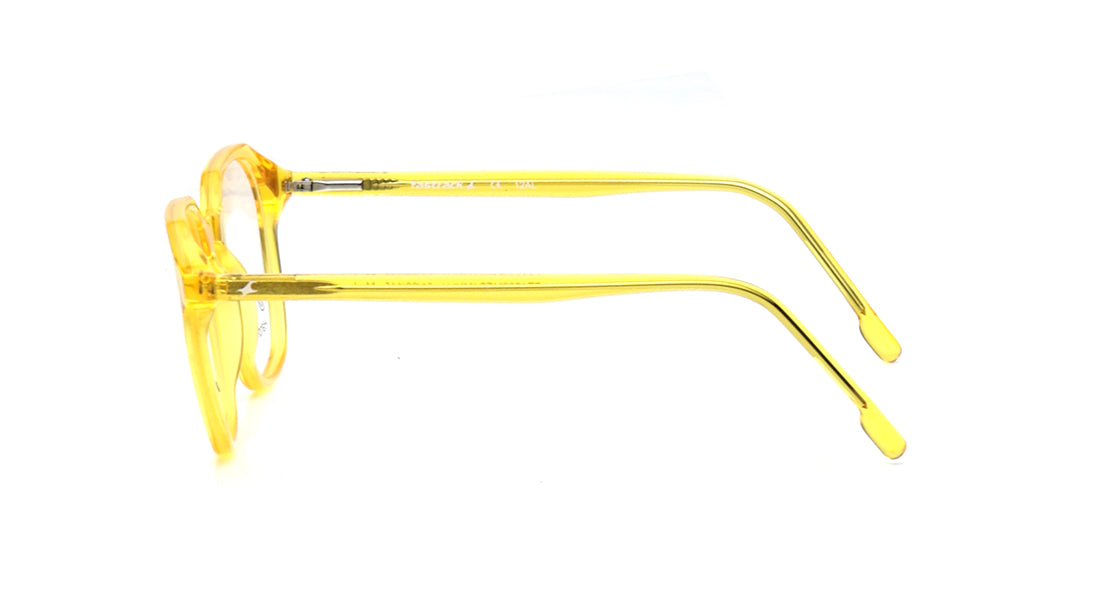 Yellow Geometric Rimmed Eyeglasses for Men