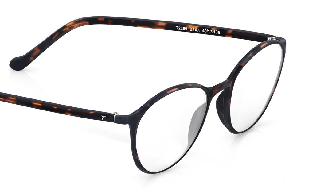 Brown Round Rimmed Eyeglasses (T2389B1A1|49)