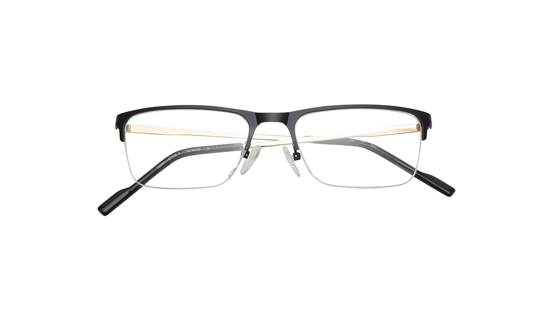 Black Semi rimmed Unisex Eyeglasses (TA0061UHM1MBLV|52)