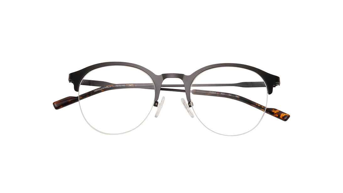 Black Semi rimmed Unisex Eyeglasses (TA0065UHM1MBLV|49)