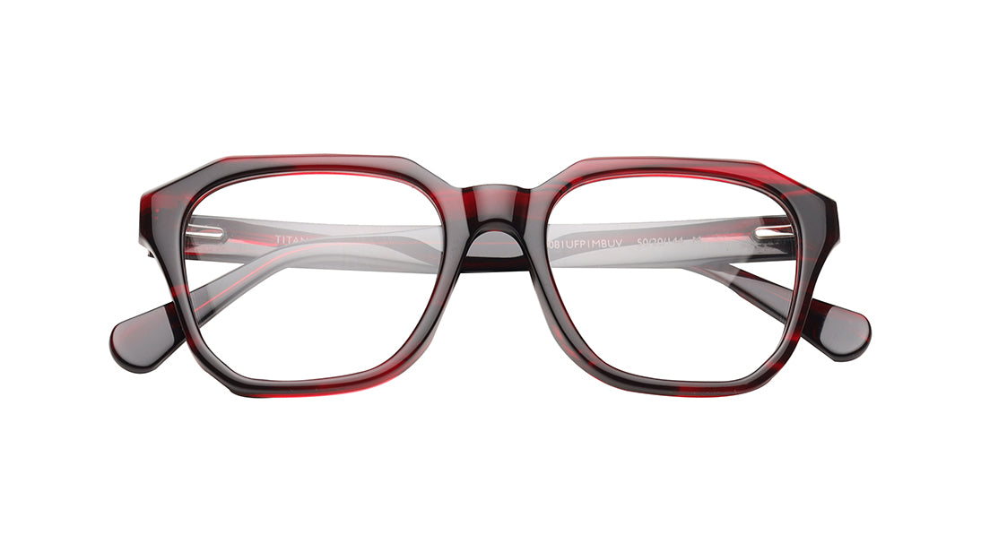 Maroon Rimmed Unisex Eyeglasses (TA0081UFP1MBUV|50)