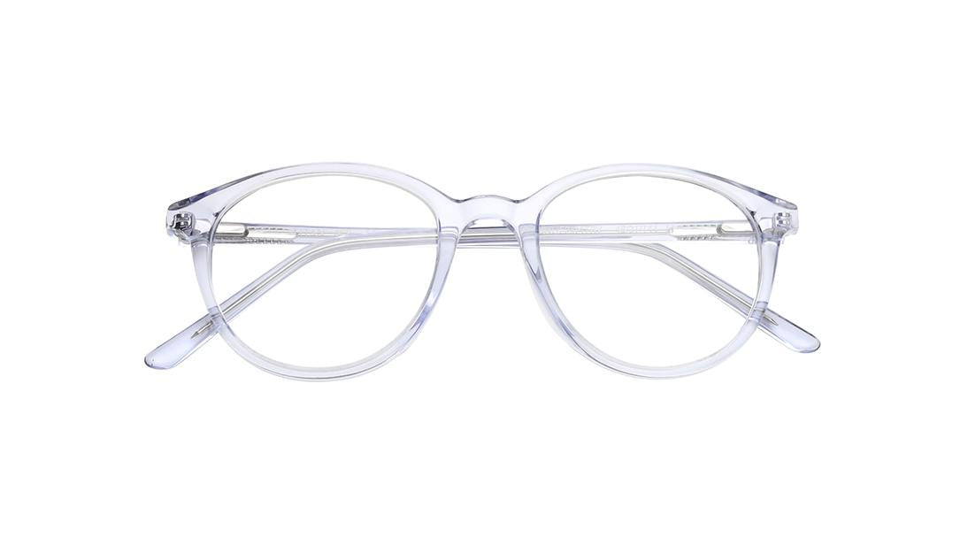 Transparent Rimmed Unisex Eyeglasses (TA0084UFP5MTRV|48)