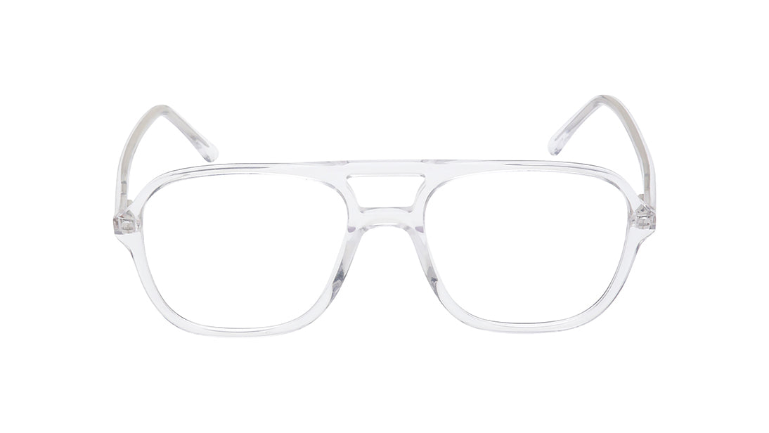 Transparent Square Rimmed Eyeglasses for Men