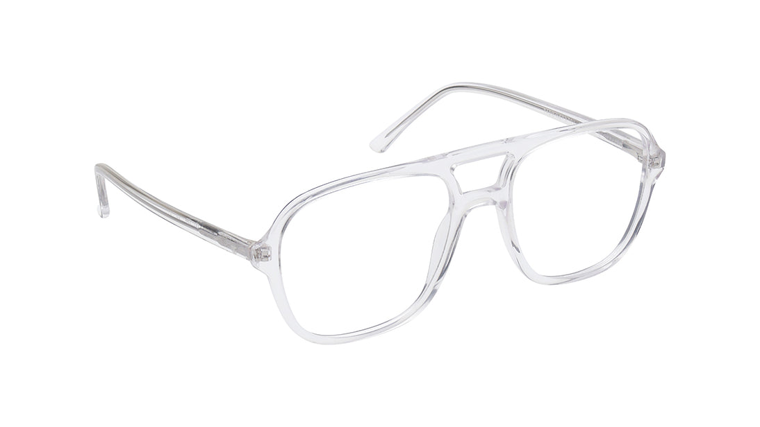 Transparent Square Rimmed Eyeglasses for Men