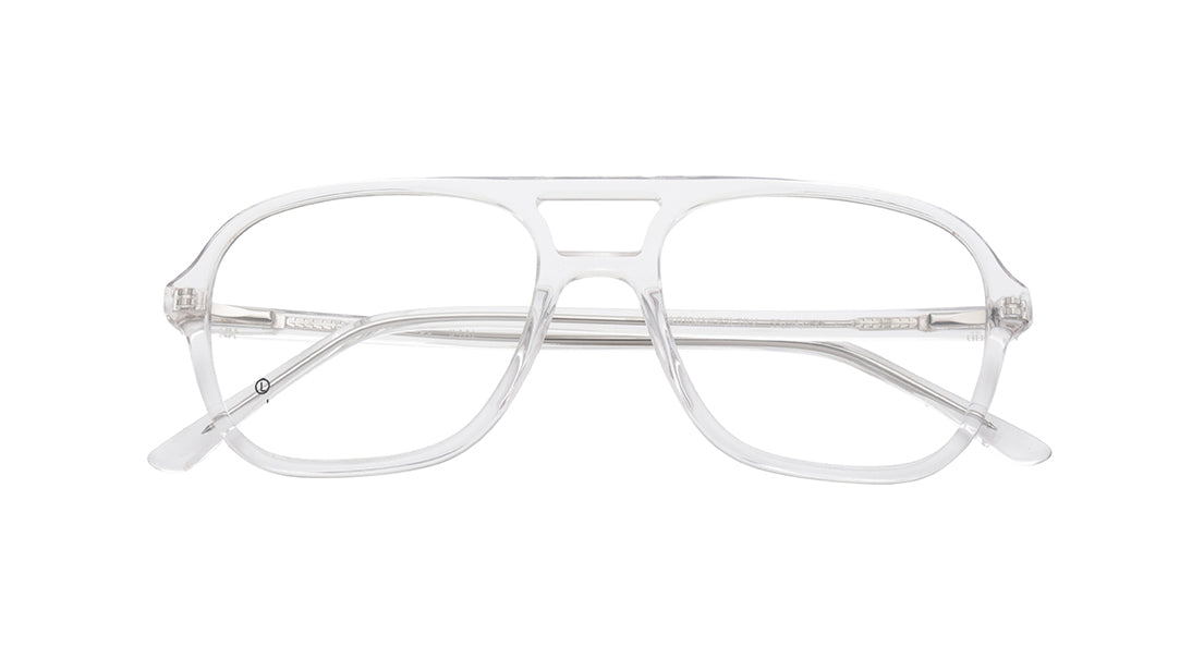 Transparent Square Rimmed Eyeglasses for Men