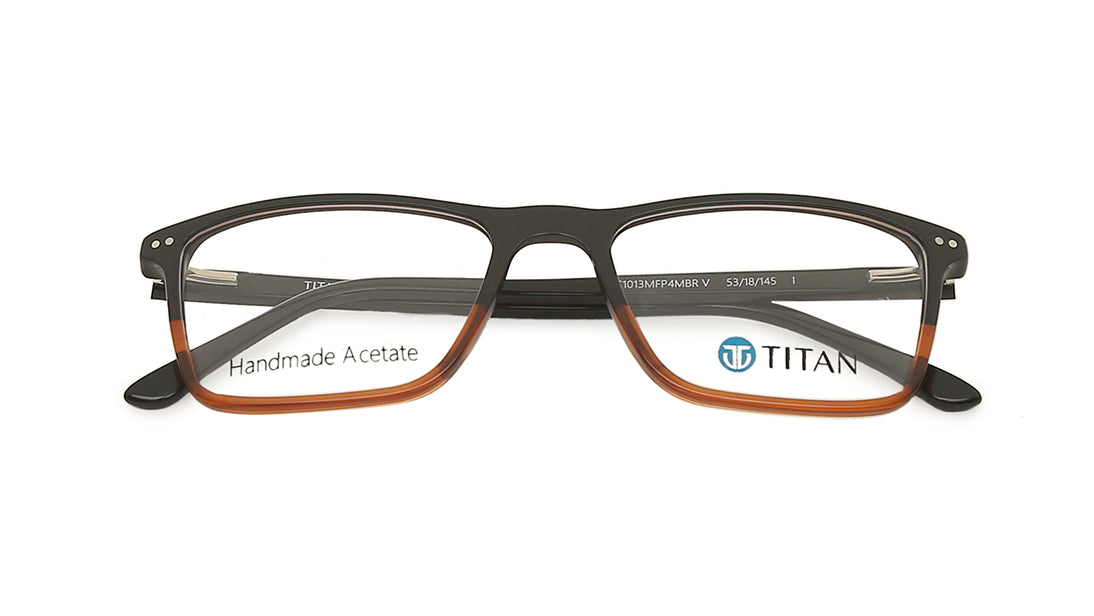 Rectangle Rimmed Men Eyeglasses (TC1013MFP4MBRV|53)