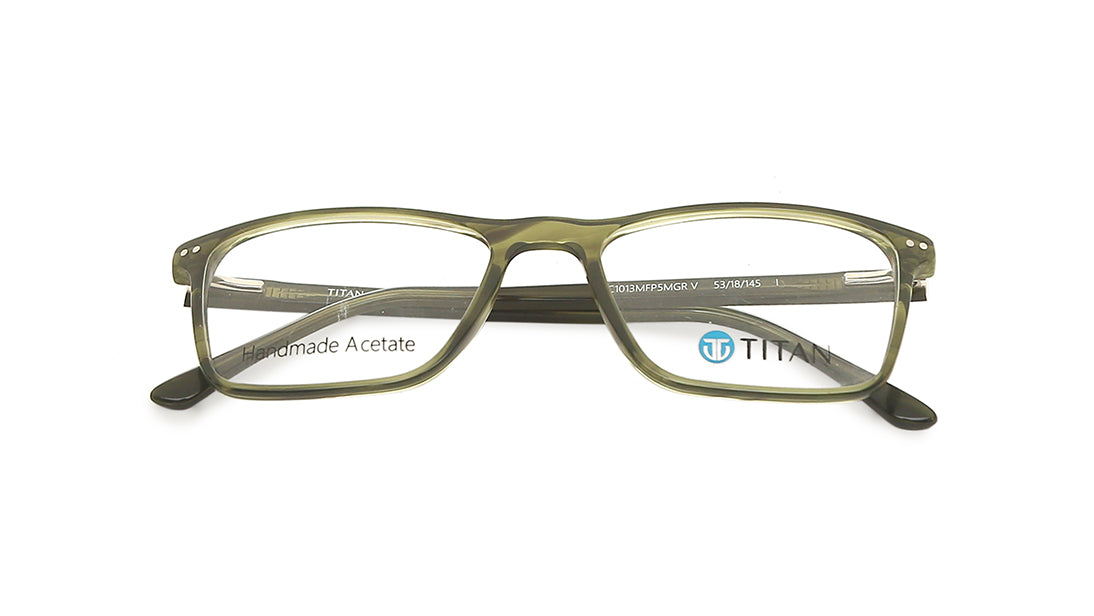 Rectangle Rimmed Men Eyeglasses (TC1013MFP5MGRV|53)