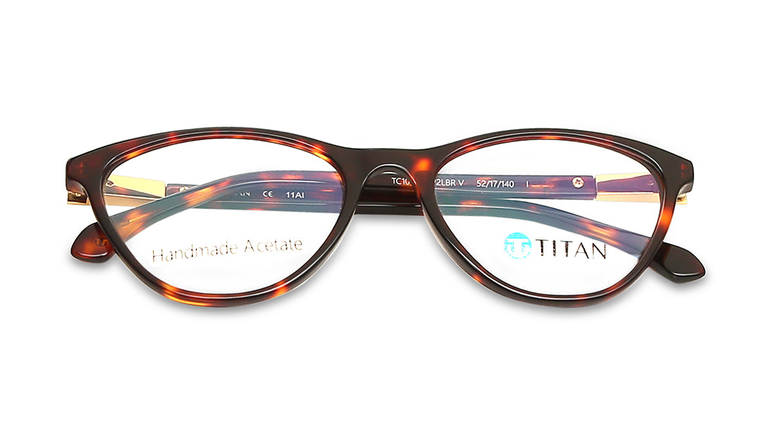 Brown Cateye Rimmed Eyeglasses (TC1041WFP2LBRV|52)
