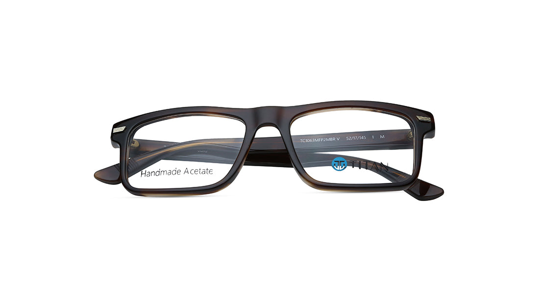 Brown Rectangle Men Eyeglasses (TC1063MFP2MBRV|52)