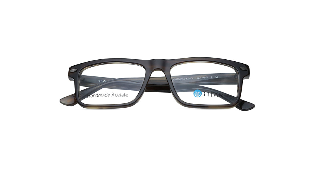 Green Rectangle Men Eyeglasses (TC1063MFP3MGNV|52)