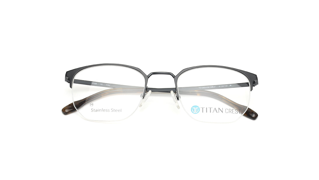 Black Semi-Rimmed Unisex Eyeglasses (TC1092UHM1MBLV|51)