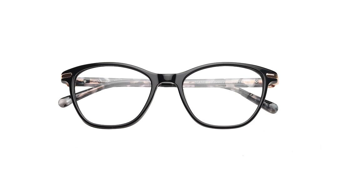 Black CatEye Rimmed Women Eyeglasses (TC1103WFP3MBKV|52)