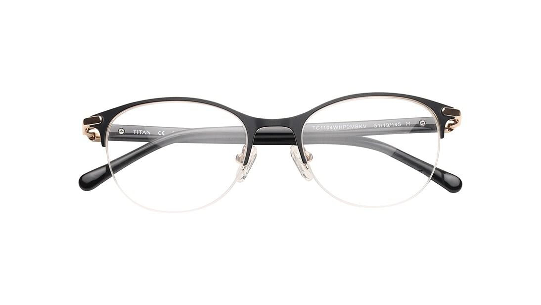 CatEye Semi-Rimmed Women Eyeglasses (TC1104WHP2MBKV|51)