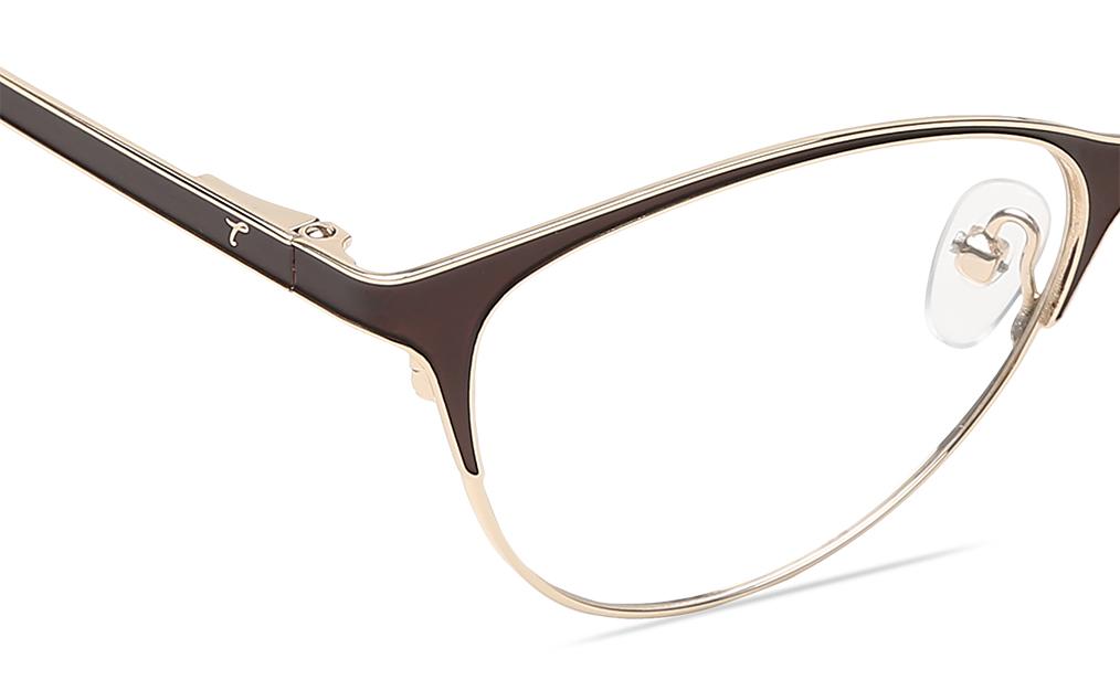 Gold Cateye Rimmed Eyeglasses (TF1073WFM1|52)