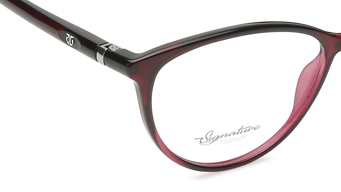 Maroon CatEye Rimmed Eyeglasses(TF1118WFC4V)