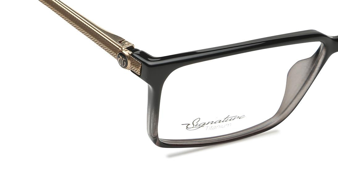 Black Rectangle Men Eyeglasses (TF1154MFC1V|53)