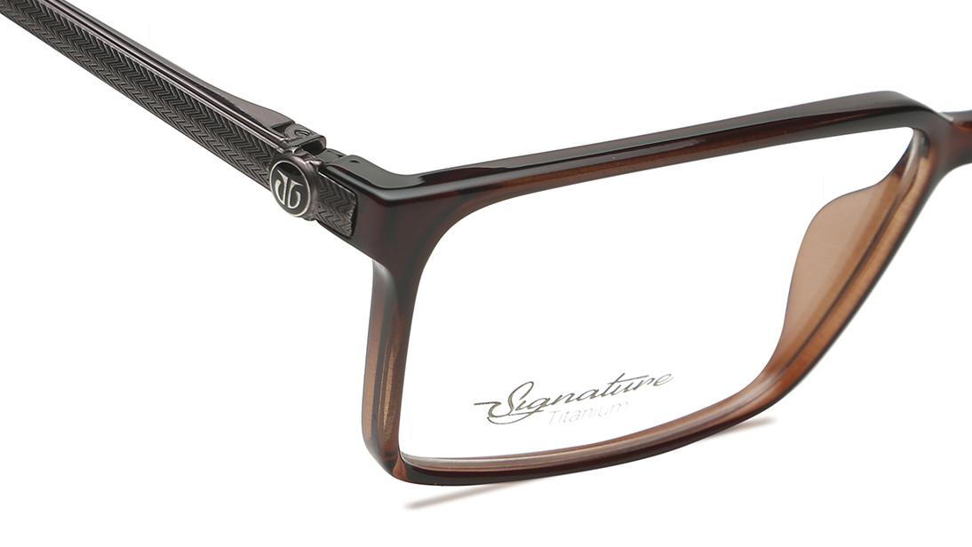 Brown Rectangle Men Eyeglasses (TF1154MFC2V|53)