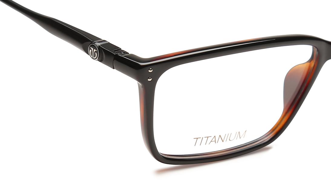 Black Rectangle Rimmed Eyeglasses (TF1155MFC1|54)