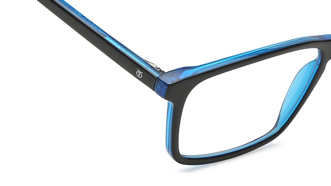 Black Rectangle Blue Cut, Zero Power Computer Glass (TI1008MFP1PL030|53)