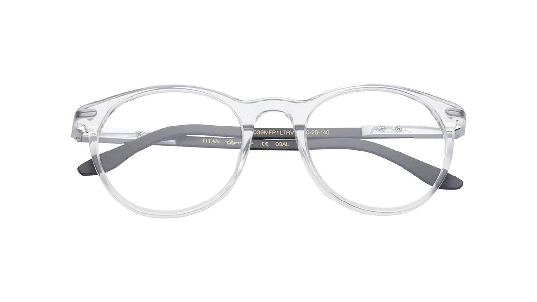 Transparent Round Rimmed Eyeglasses for Men