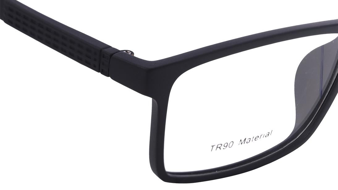 Black Rectangle Rimmed Eyeglasses (TW1106MFP1|55)