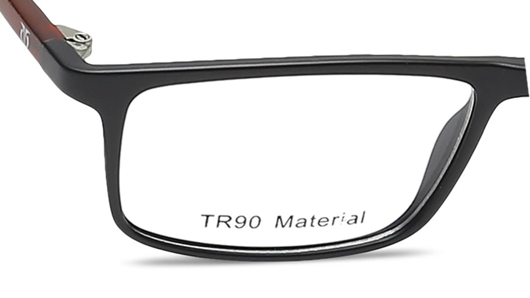 Black Rectangle Rimmed Eyeglasses