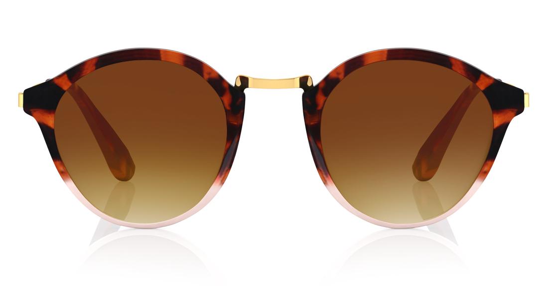 Brown Orange Oval Women Sunglasses (C085BR2F|54)